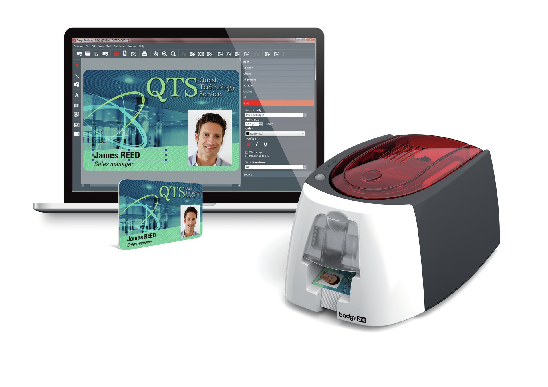 impresora de credenciales badgy 100