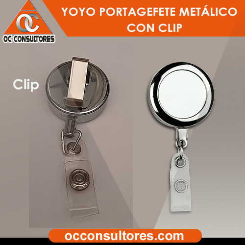 Yoyos Para Credenciales Plástico Metálico Personalizado Gafetes