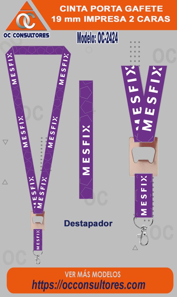 cinta porta gafete con destapador