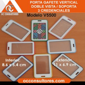 porta gafete verde azul negro rojo